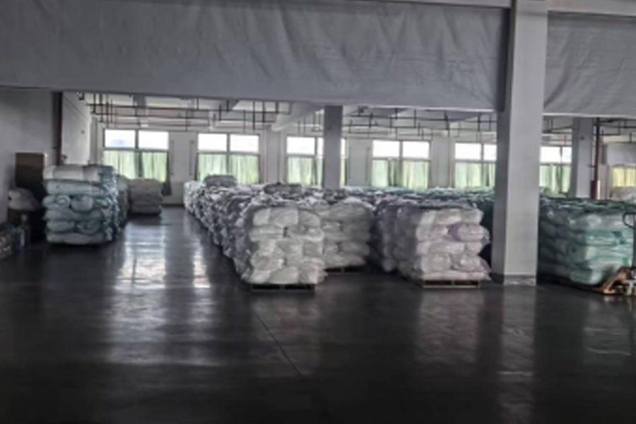 그레이 원단 생산 완료 제품 영역