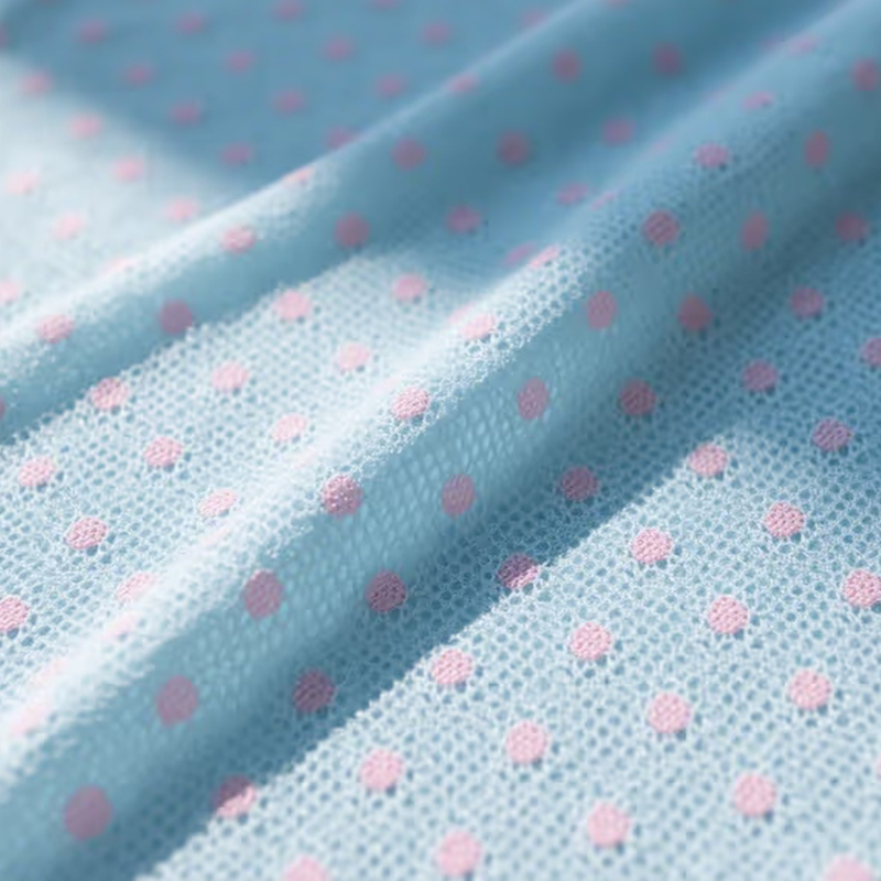 도트 메쉬 버즈아이 천