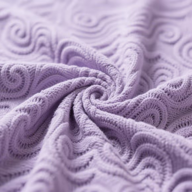 중공 볼록 전사 자카드 직물